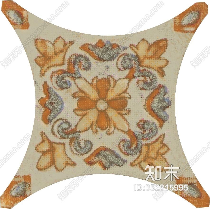 仿古地砖角花高清贴图贴图下载【ID:352315995】