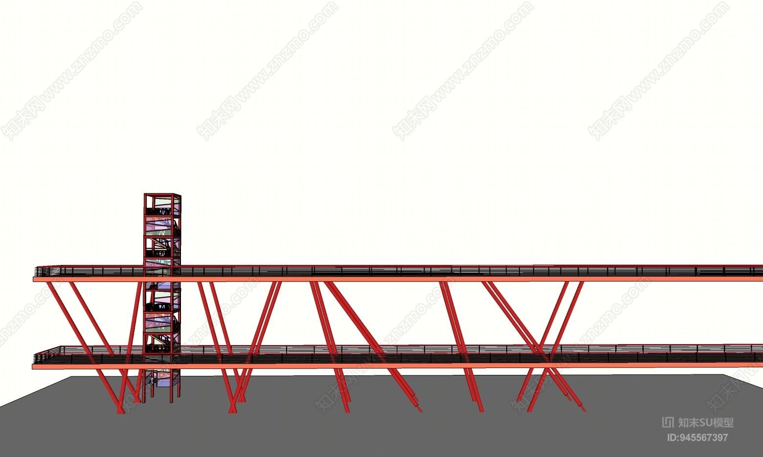 现代户外建筑SU模型下载【ID:945567397】