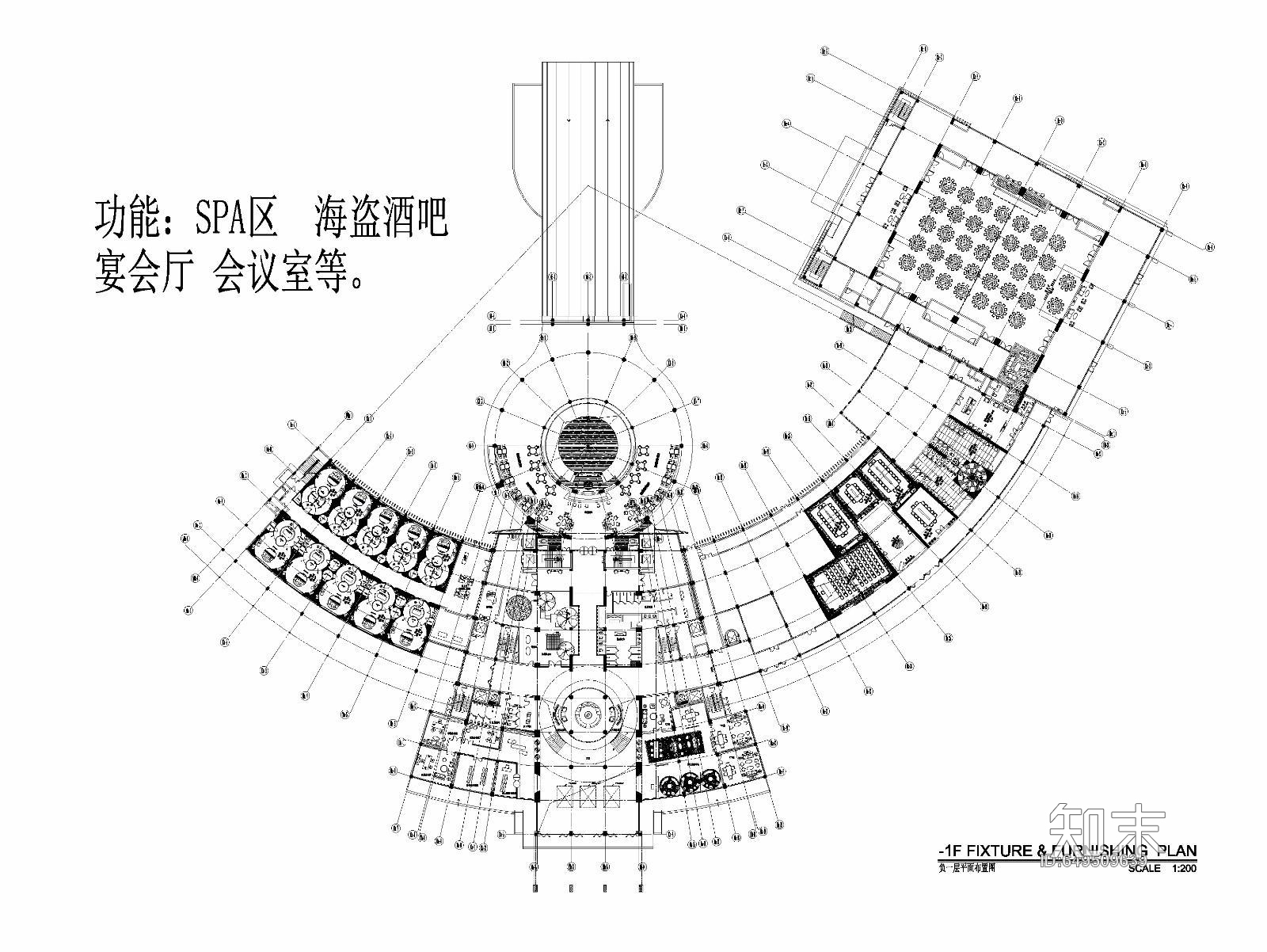 三亚游艇国际酒店全套图纸cad施工图下载【ID:649509639】