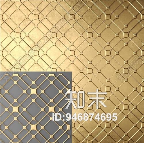 现代金箔浮雕装饰画壁画挂画贴图下载【ID:946874695】