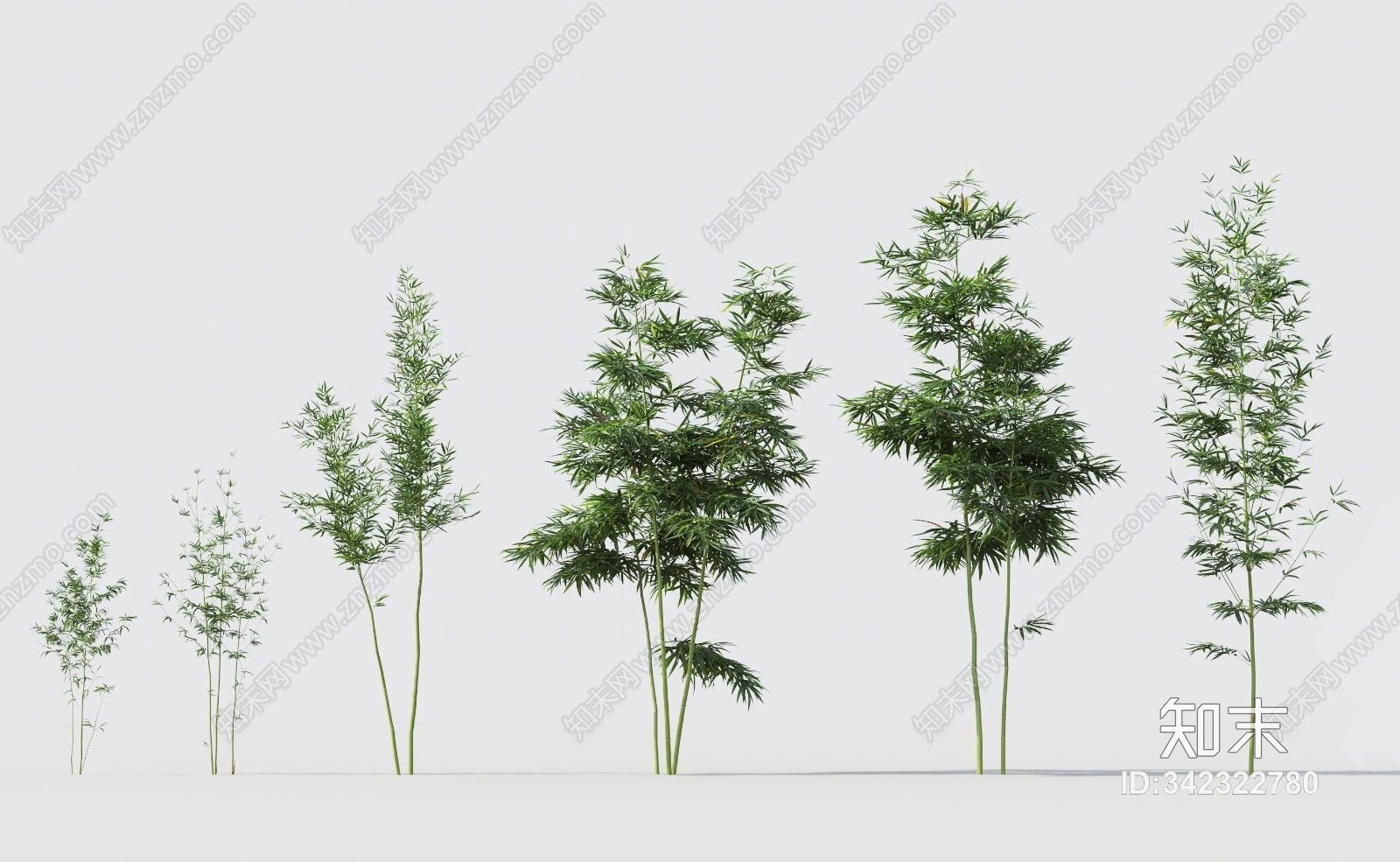 现代绿植竹子组合3D模型下载【ID:342322780】