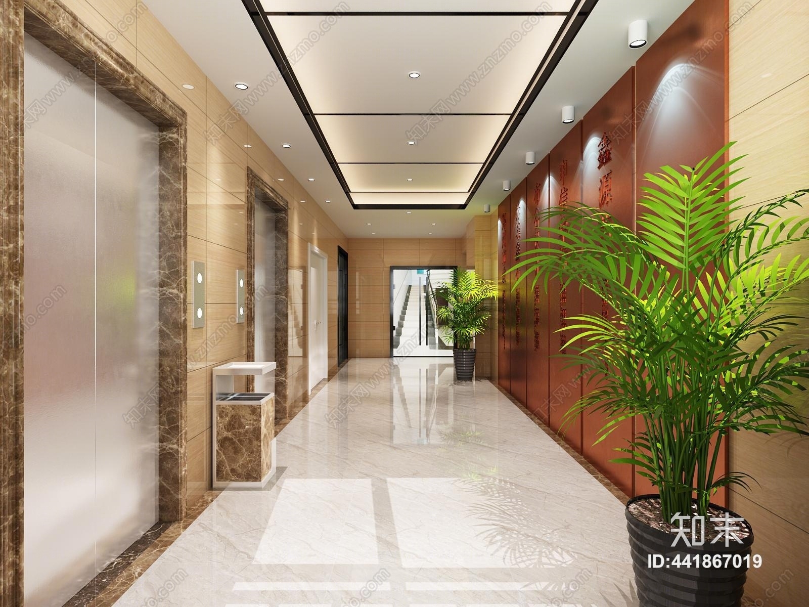 现代公司过道3D模型下载【ID:441867019】