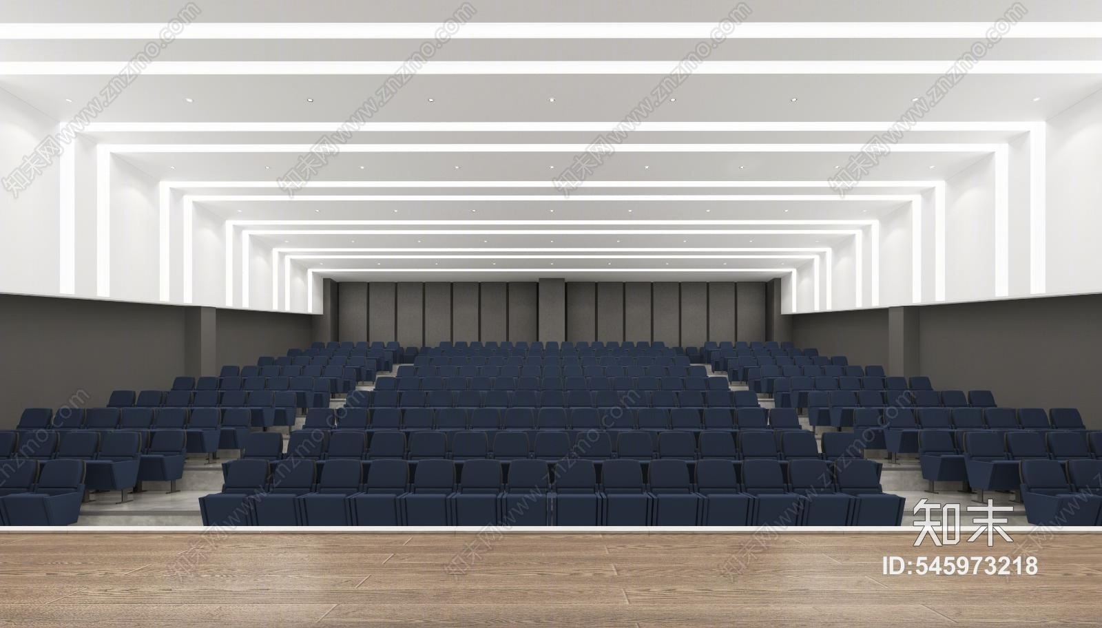 现代学校报告厅礼堂3D模型下载【ID:545973218】