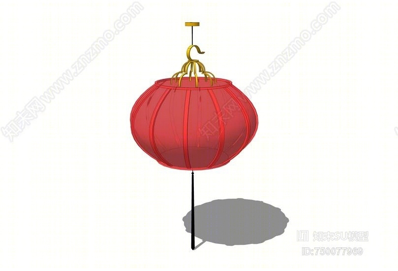 中式风格红灯笼SU模型下载【ID:750077969】