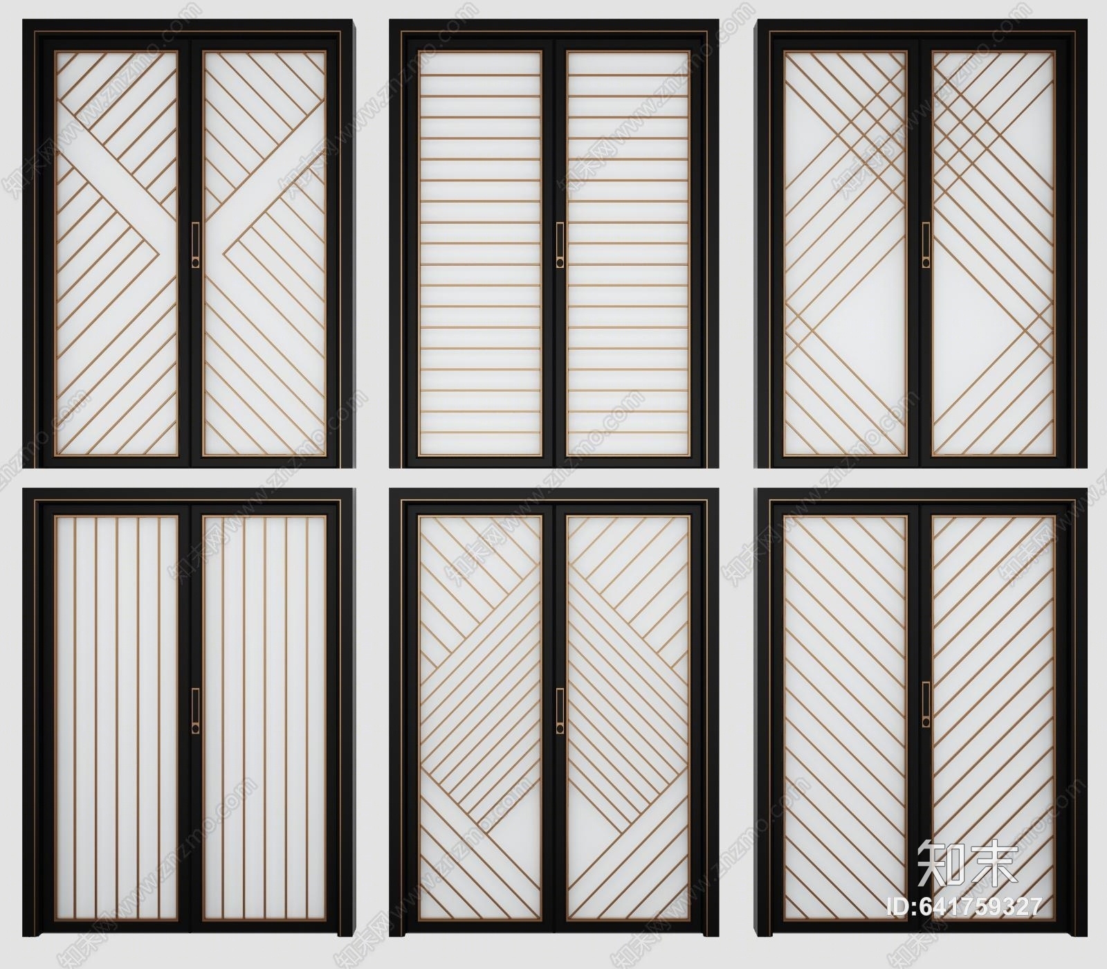 现代厨房滑门阳台滑门组合3D模型下载【ID:641759327】