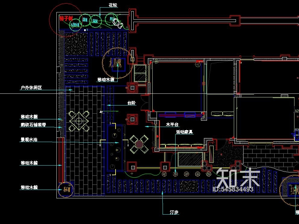 现代简约别墅庭院全套施工图施工图下载【ID:545834493】