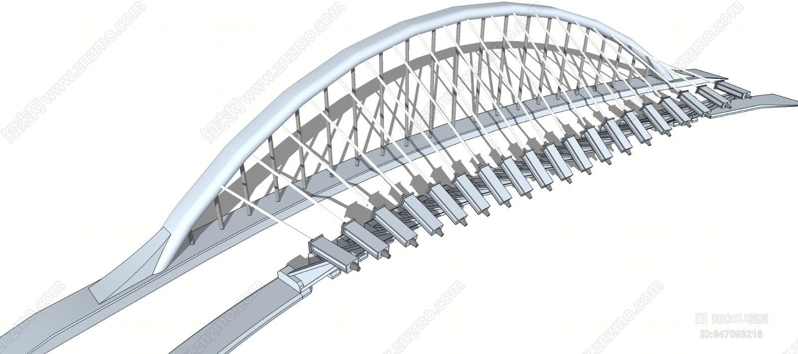 现代风格桥SU模型下载【ID:947093218】