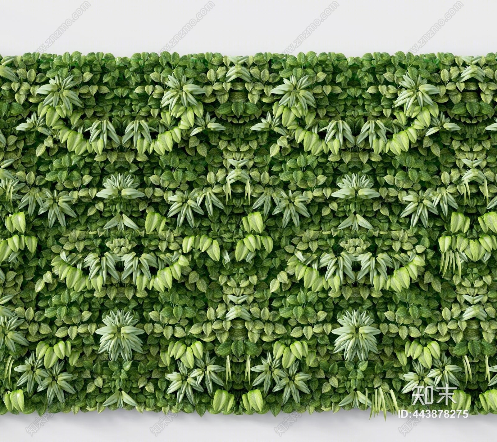 现代绿植墙3D模型下载【ID:443878275】