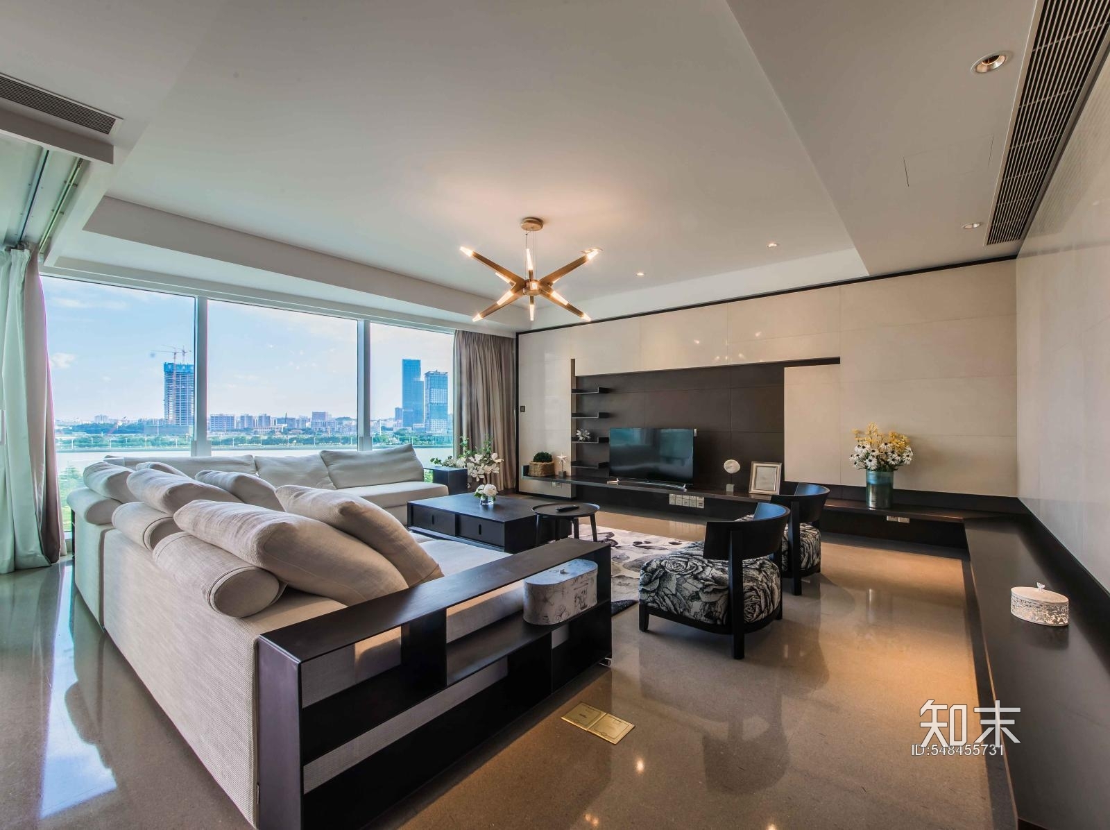 珠江新城乔鑫汇悦台4栋01样板间CAD施工图施工图下载【ID:548455731】