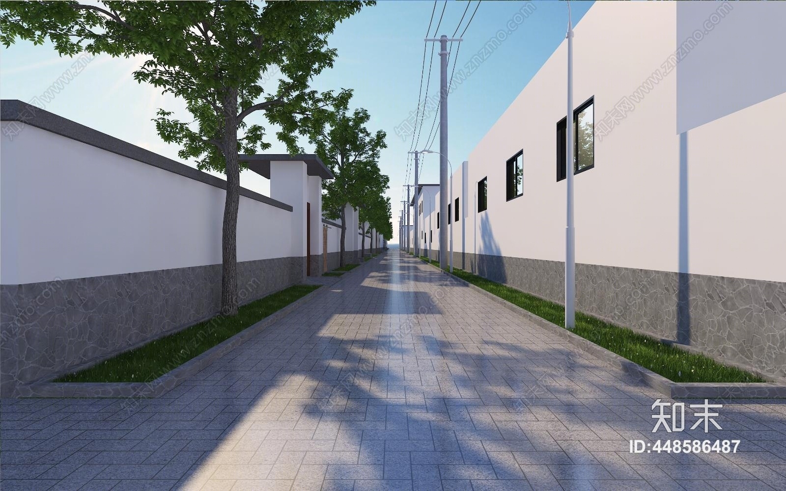 现代农村街道3D模型下载【ID:448586487】