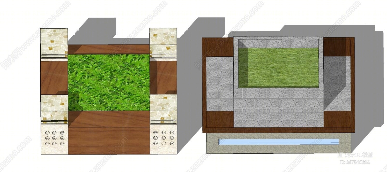 现代方形树池SU模型下载【ID:647515694】