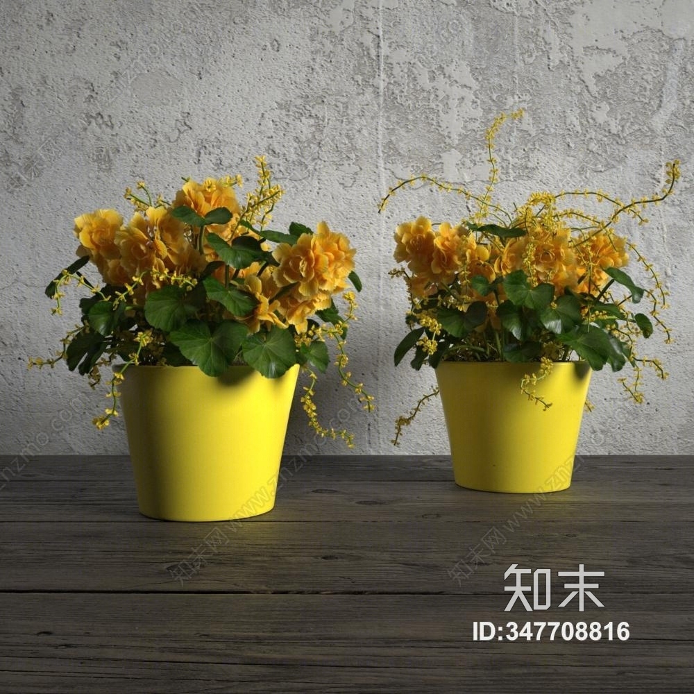 现代花盆栽模型3D模型下载【ID:347708816】