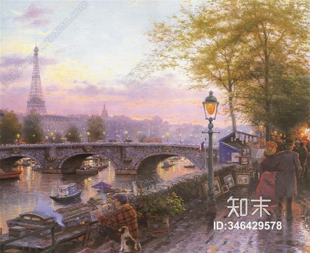 高清欧洲乡村油画装饰画贴图贴图下载【ID:346429578】