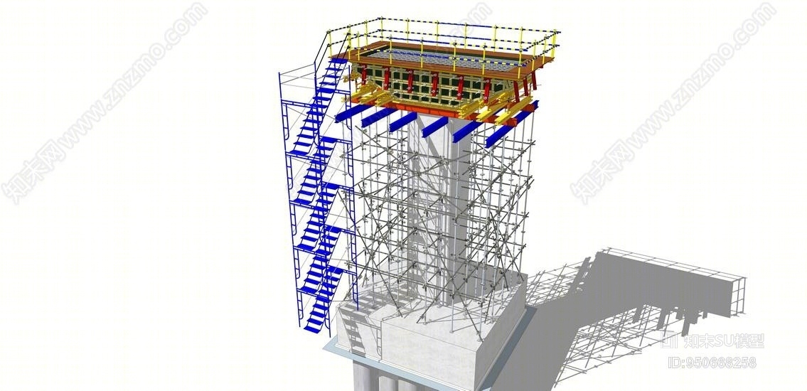 现代风格大桥SU模型下载【ID:950668258】