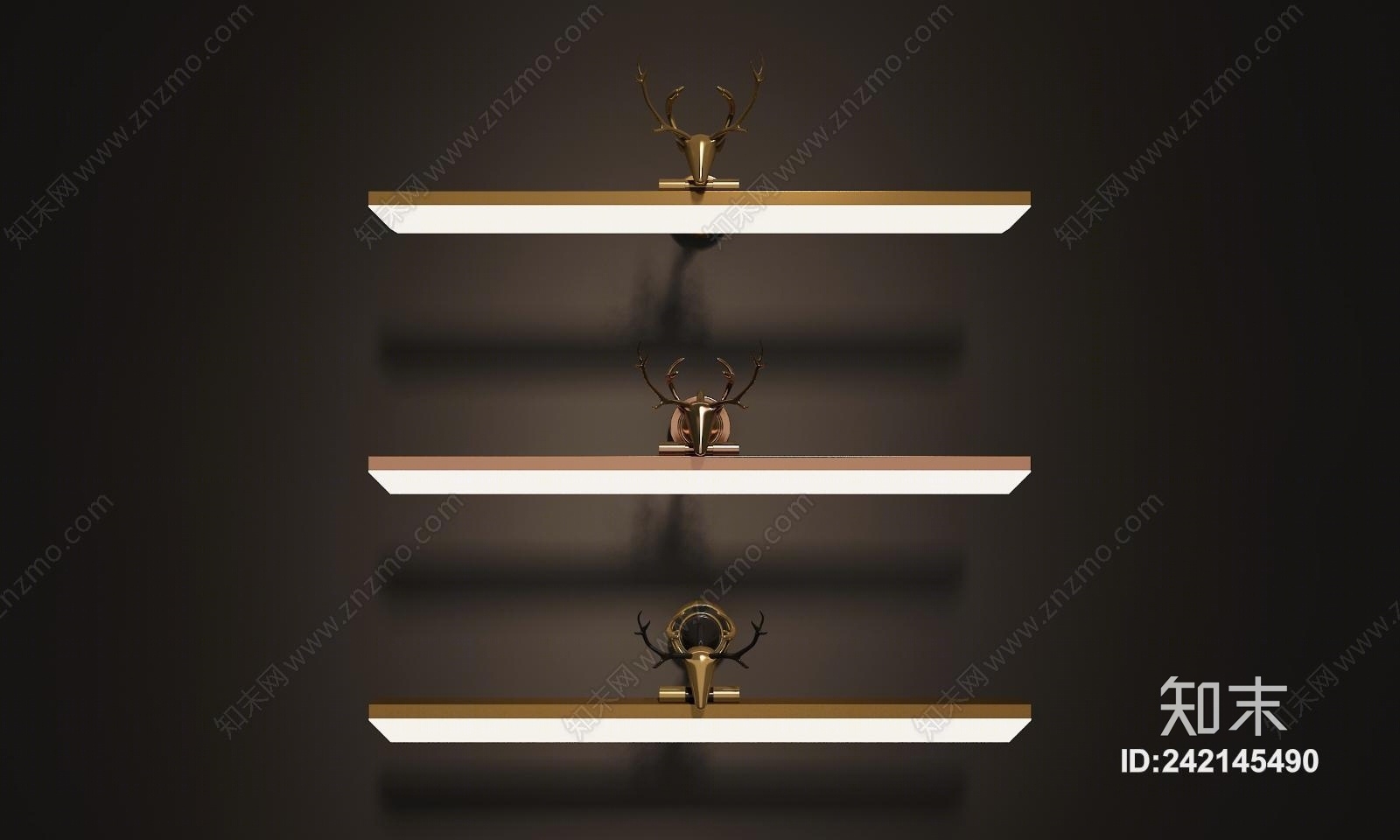 北欧金属镜前灯3D模型下载【ID:242145490】