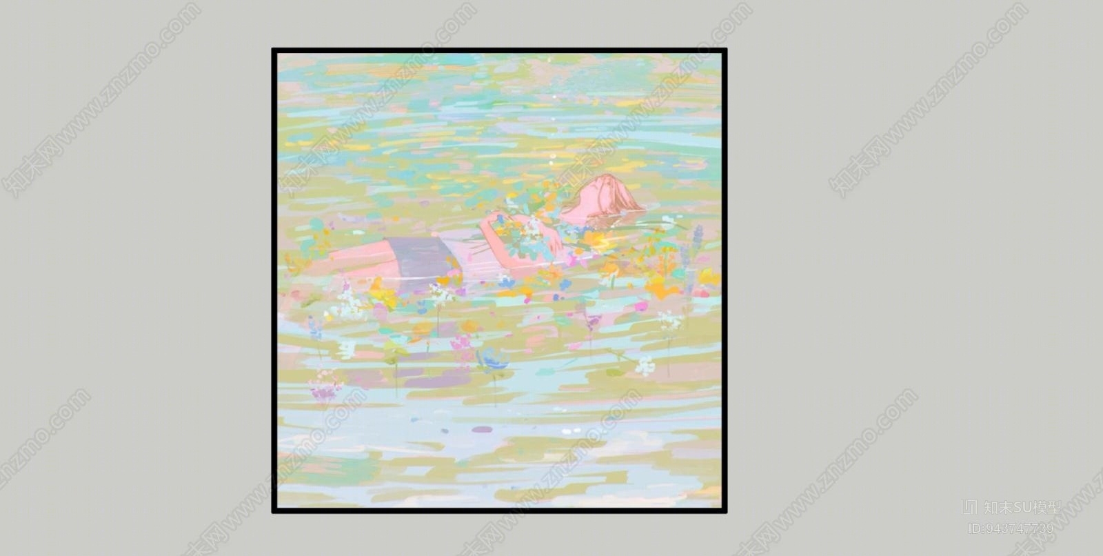 北欧装饰画SU模型下载【ID:943747739】