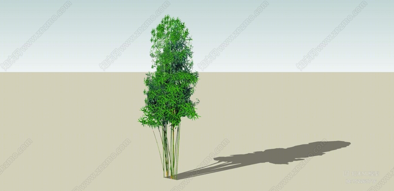 现代风格竹子SU模型下载【ID:152269716】