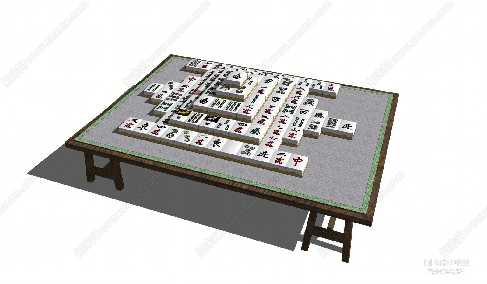 现代风格麻将机SU模型下载【ID:949339521】