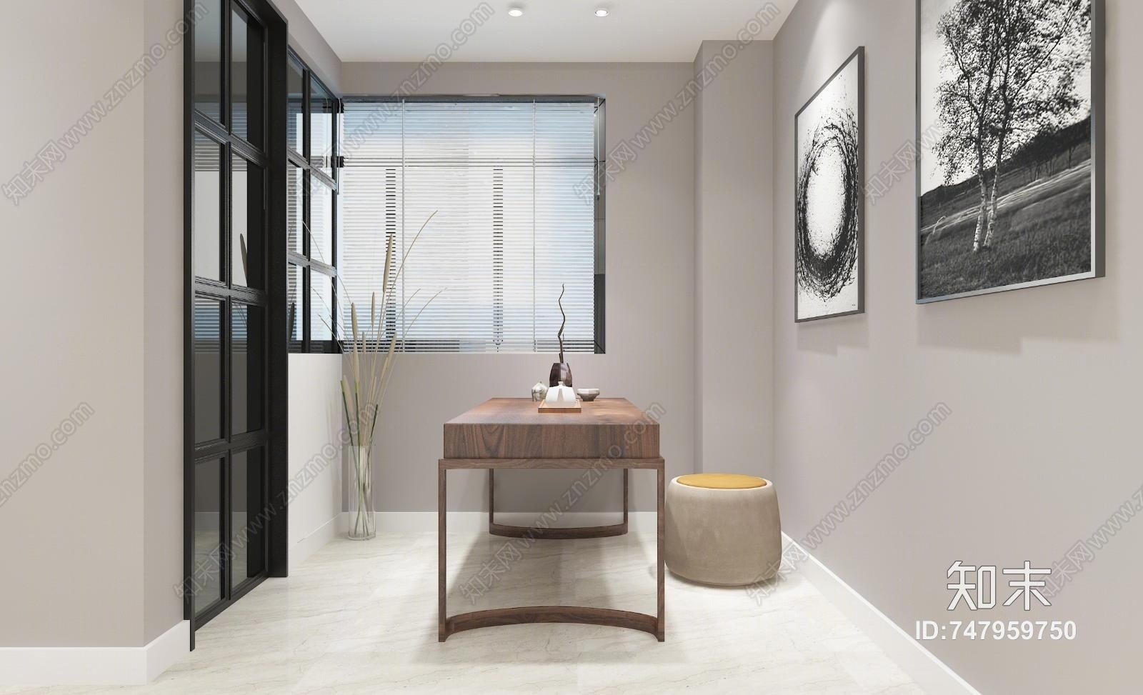 现代简约客餐厅3D模型下载【ID:747959750】
