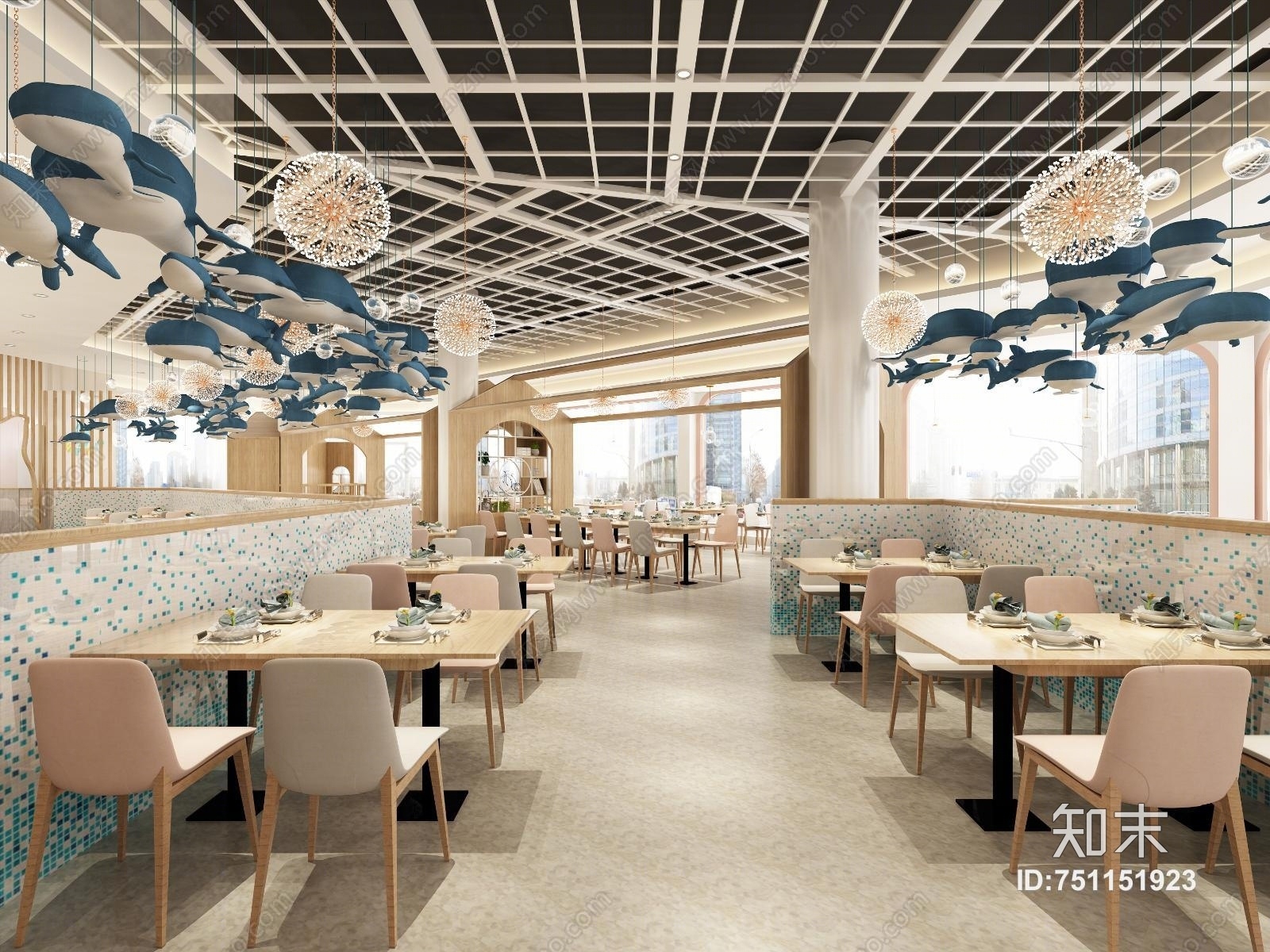 现代儿童主题餐厅3D模型下载【ID:751151923】