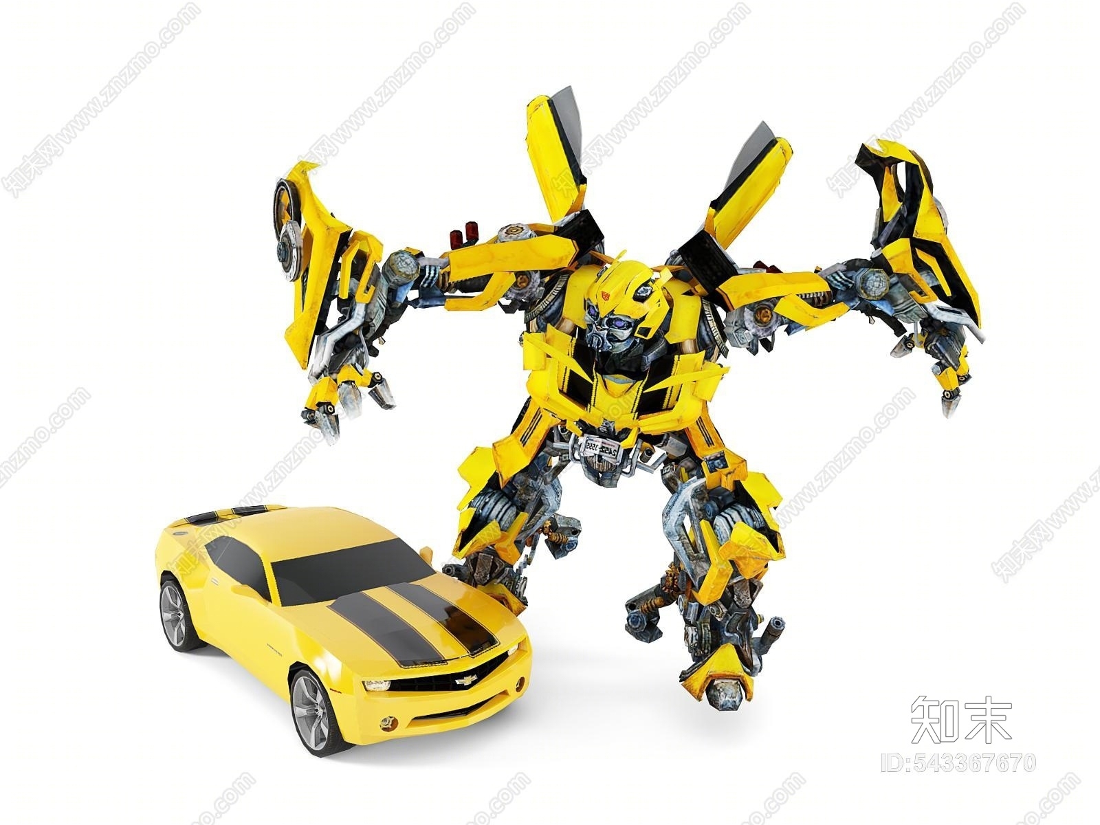 现代机器人大黄蜂3D模型下载【ID:543367670】