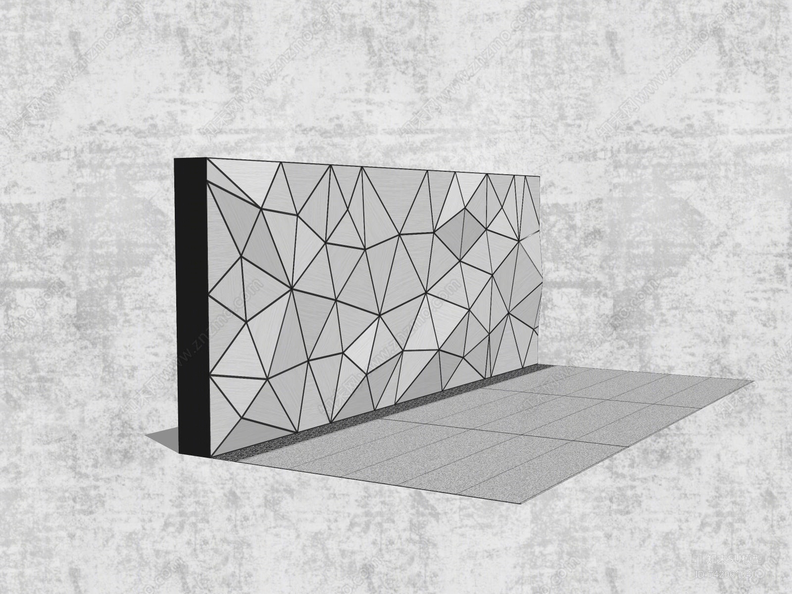 景墙SU模型精品下载_SketchUp模型_知末网