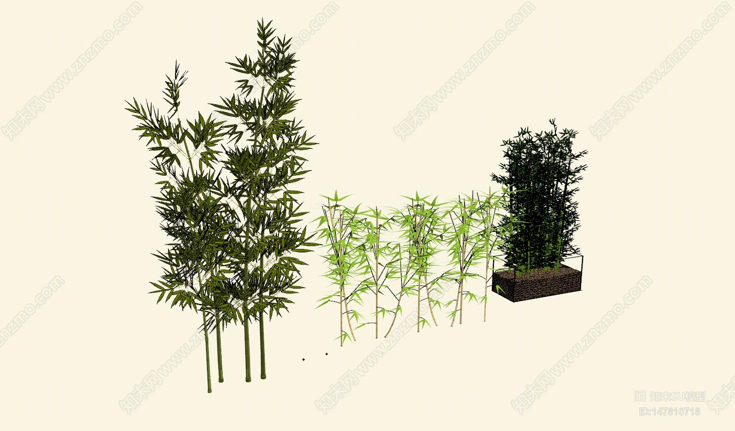 现代绿植SU模型下载【ID:147810718】