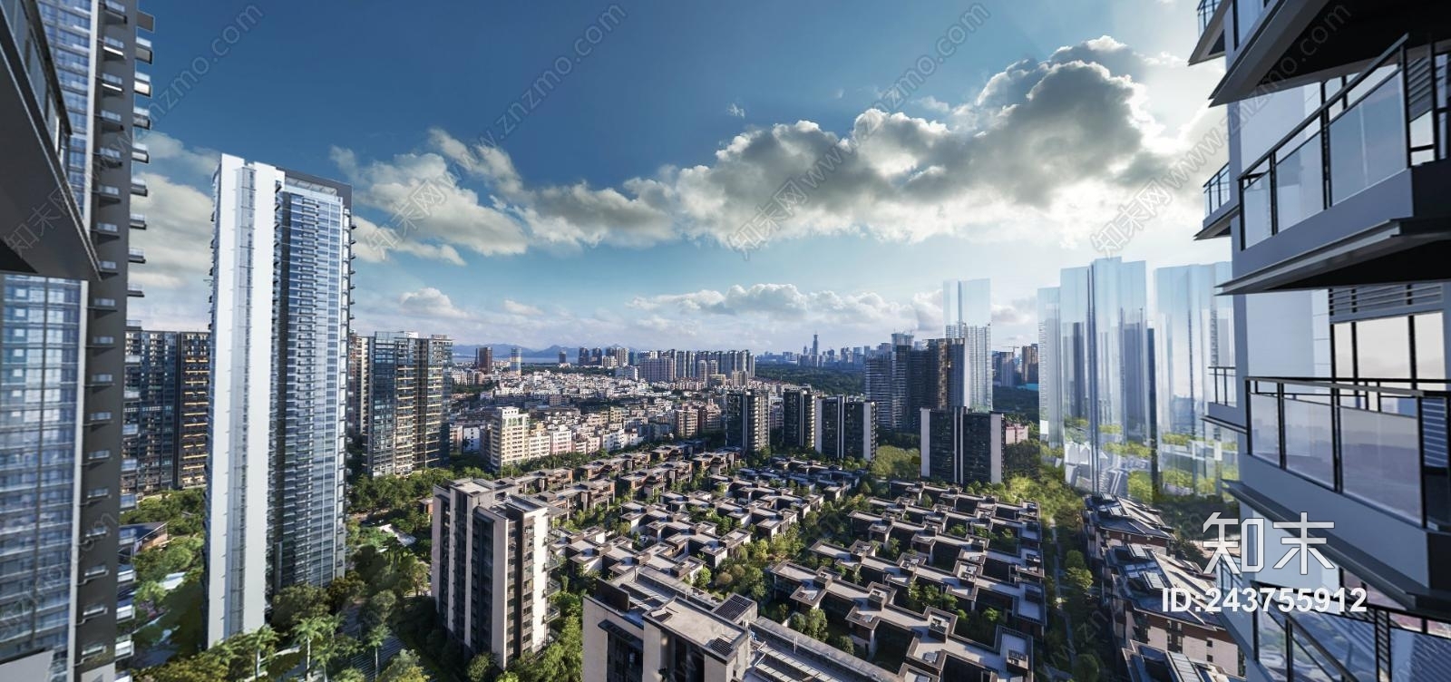城市背景贴图材质精品下载_VRay贴图_知末网