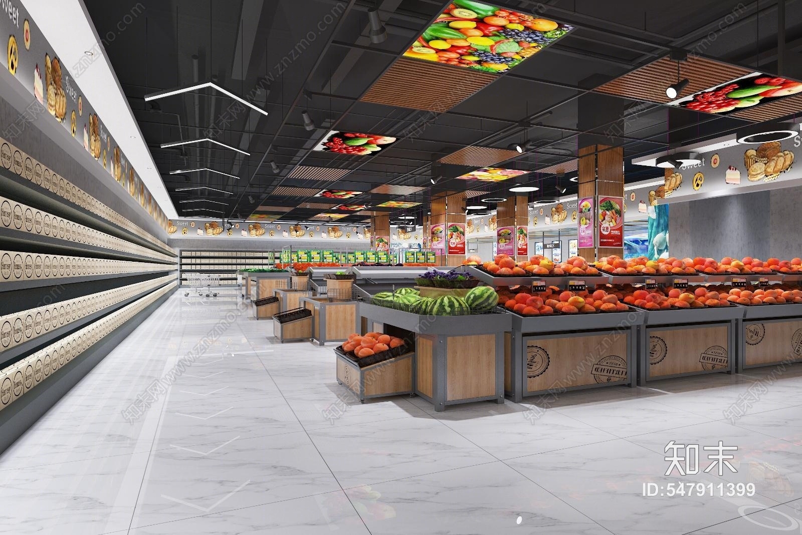 现代超市3D模型下载【ID:547911399】