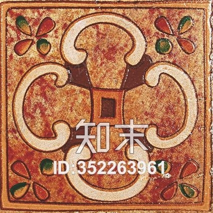 高清仿古砖贴图边带角花贴图下载【ID:352263961】