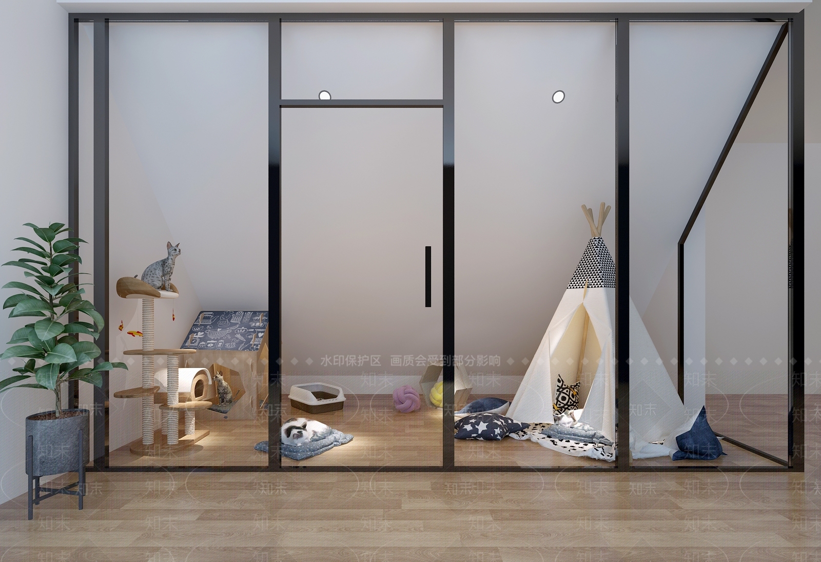 其它猫舍3D模型下载【ID:932327445】