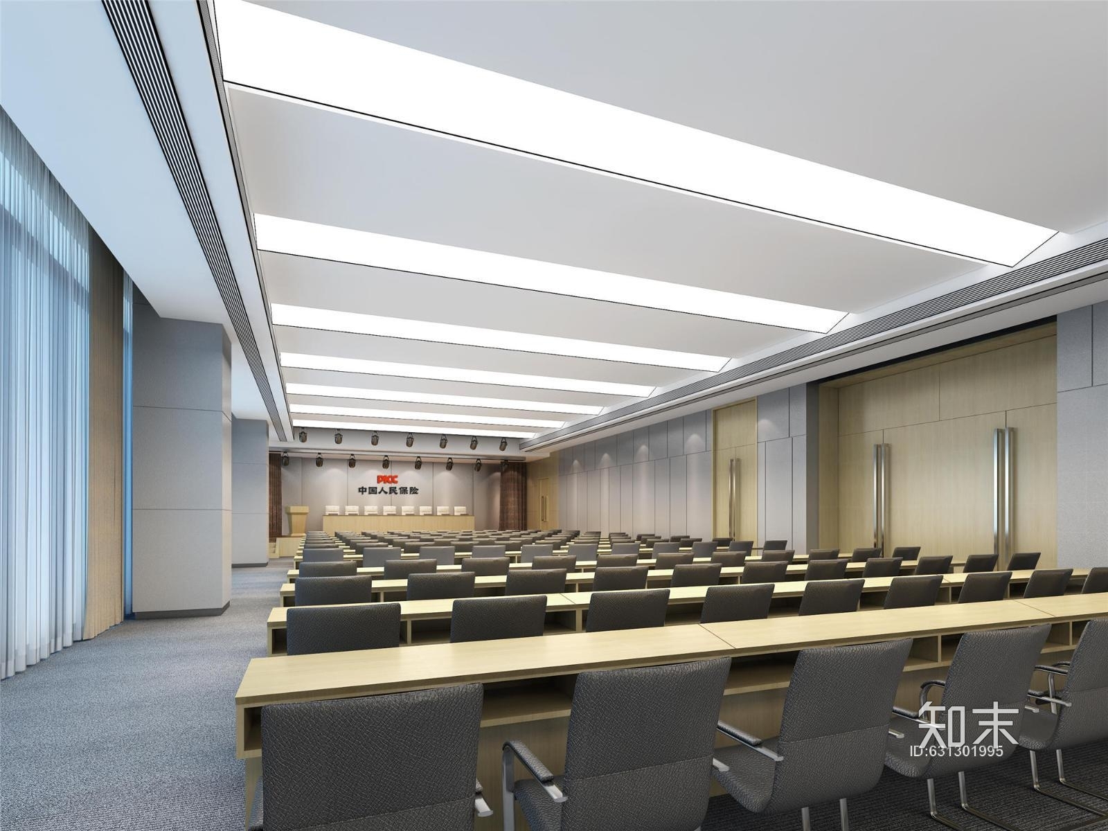 人保财险办公楼施工图全套+效果图施工图下载【ID:631301995】