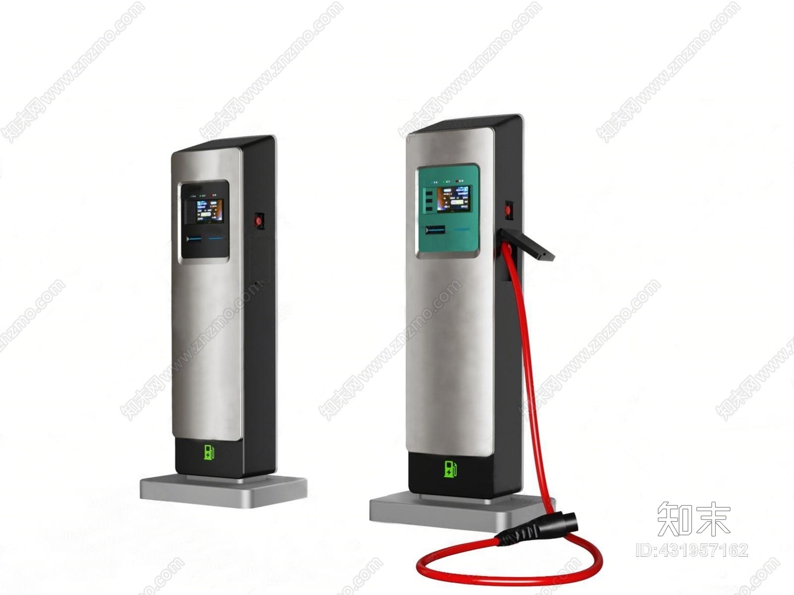 现代充电桩汽车充电桩3D模型下载【ID:431957162】