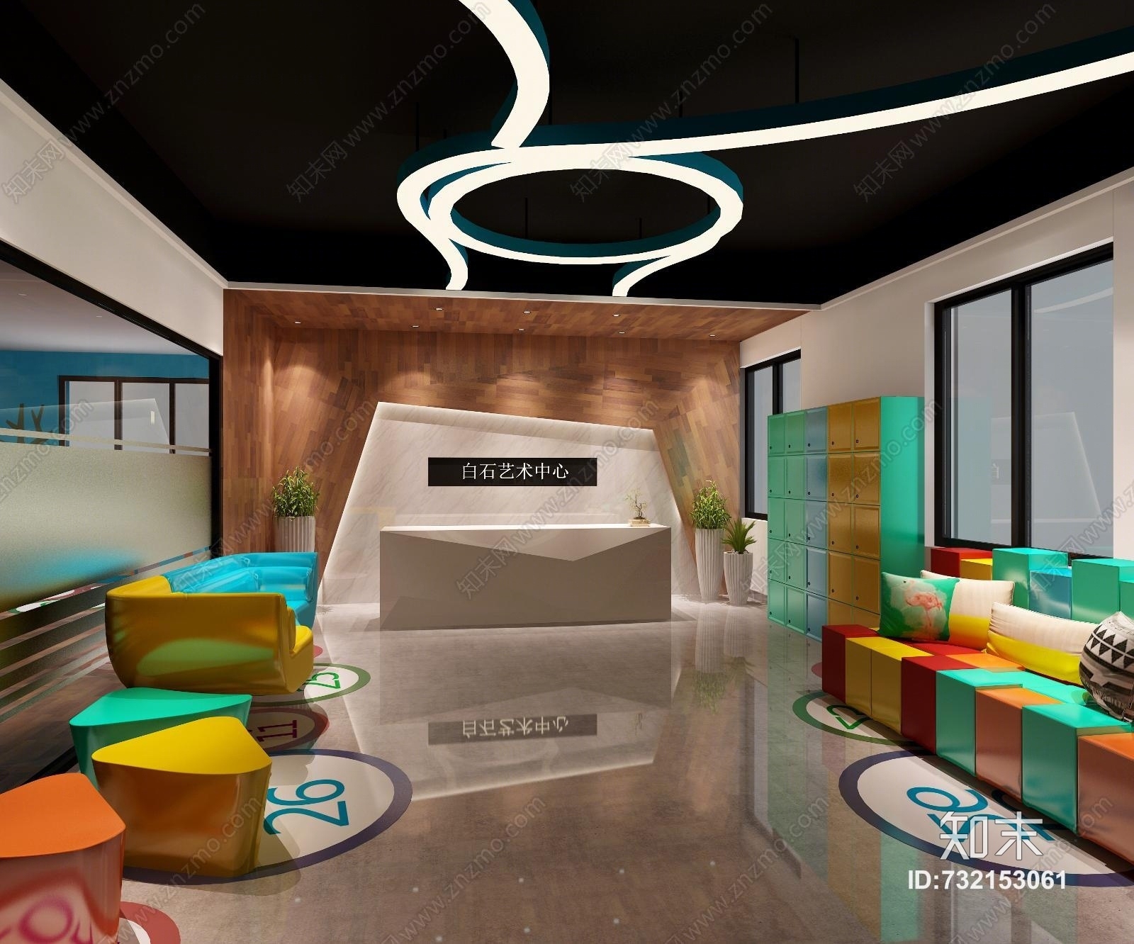 现代异形前台3D模型下载【ID:732153061】