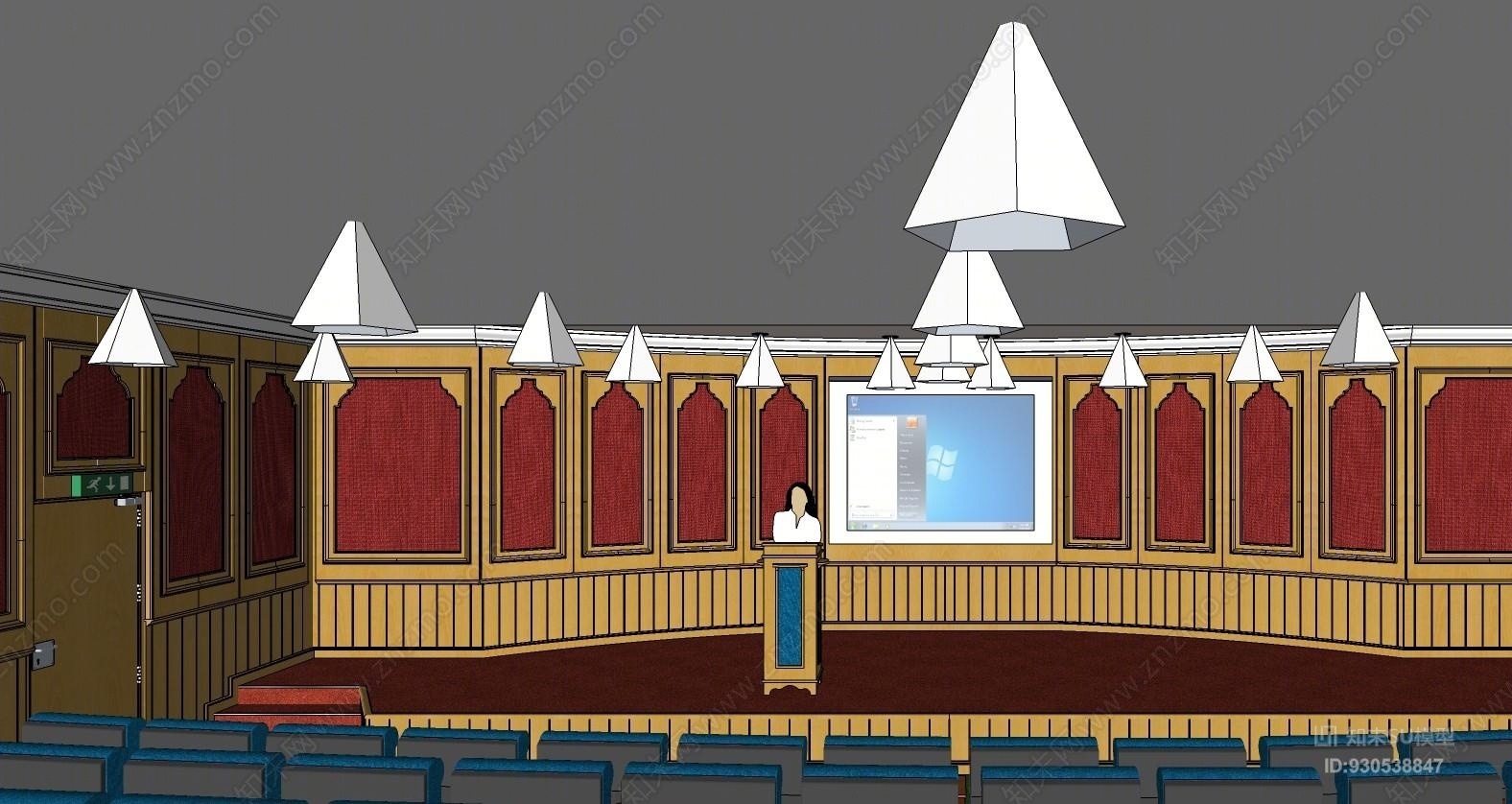 室内工装整体模型祭坛SU模型下载【ID:930538847】