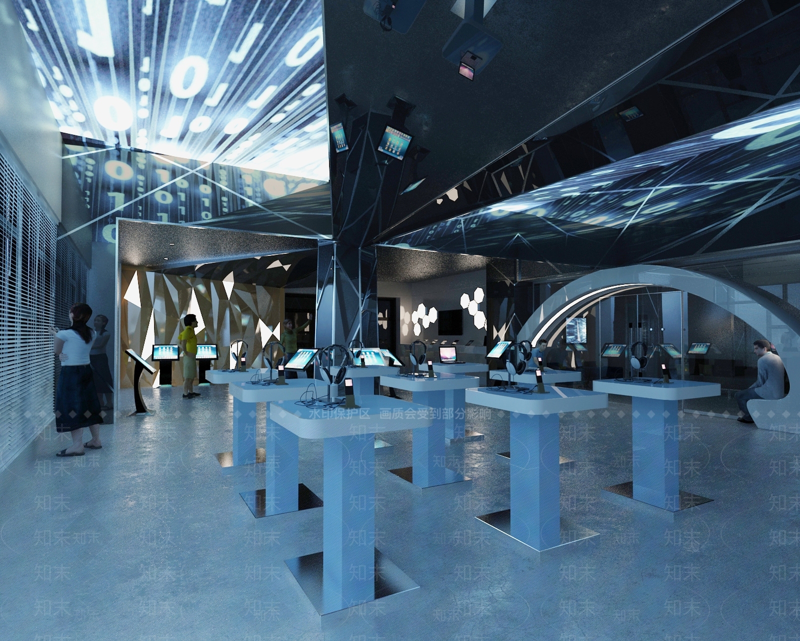 现代手机展厅3D模型下载【ID:733475089】