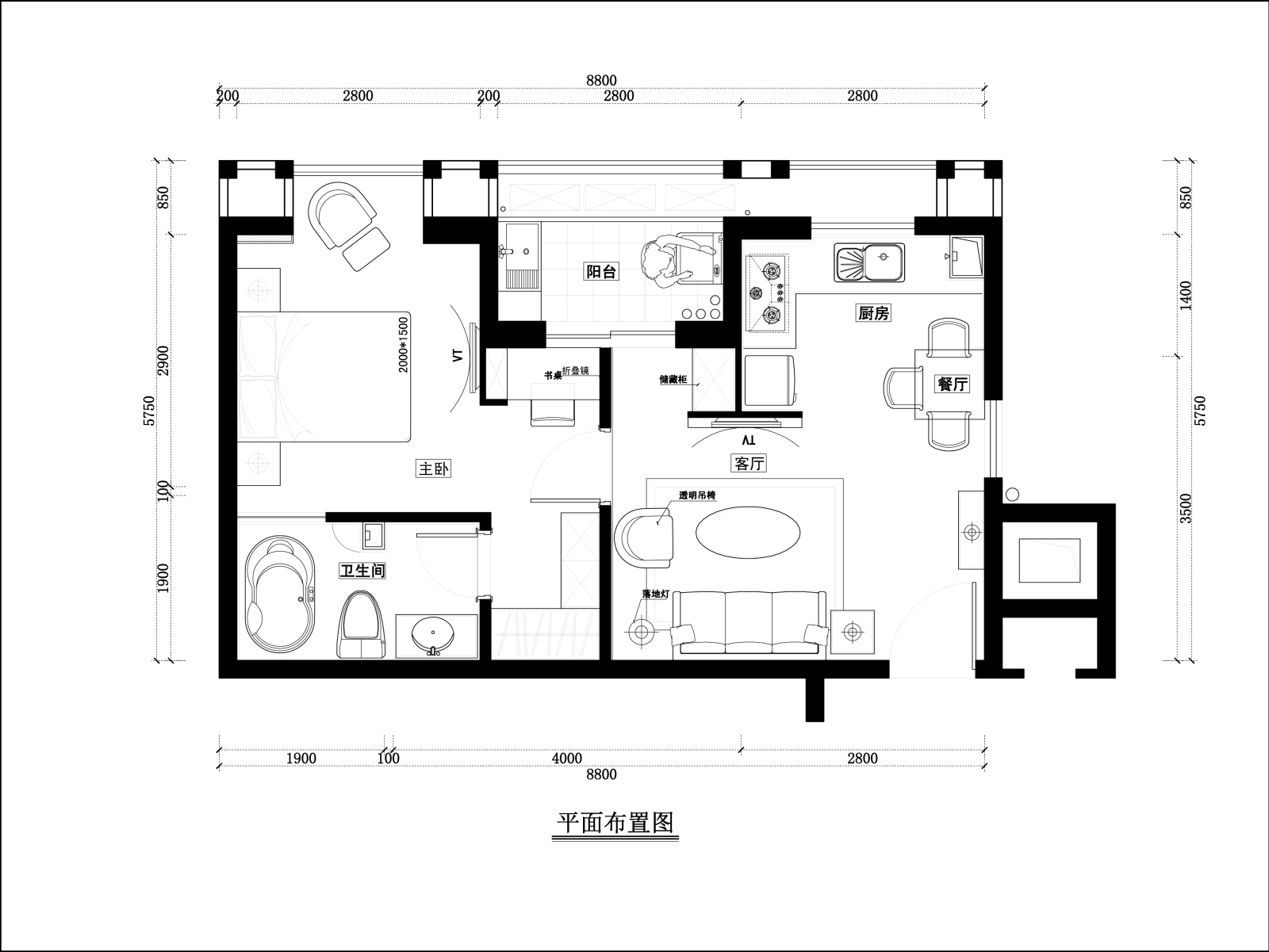 现代简约家装样板间施工图+效果图cad施工图下载【ID:532815794】