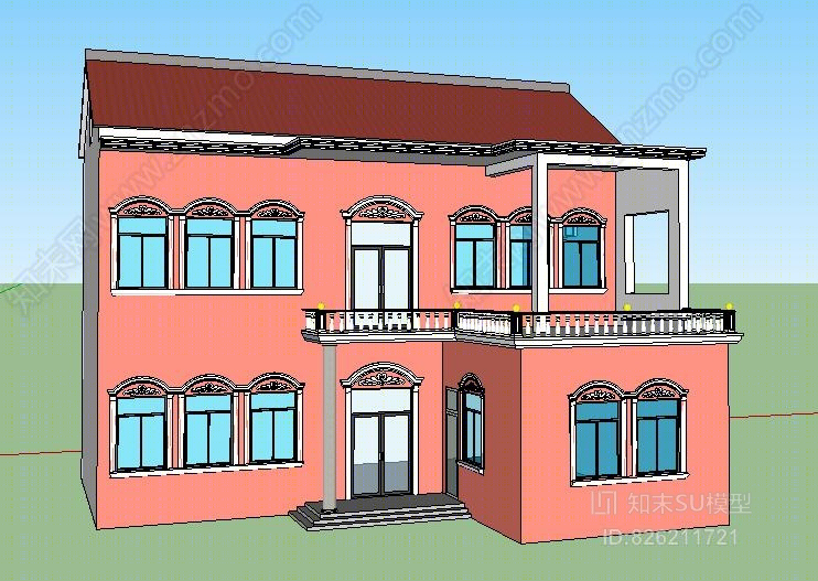 小房子住宅单体农村室外SU模型下载【ID:826211721】