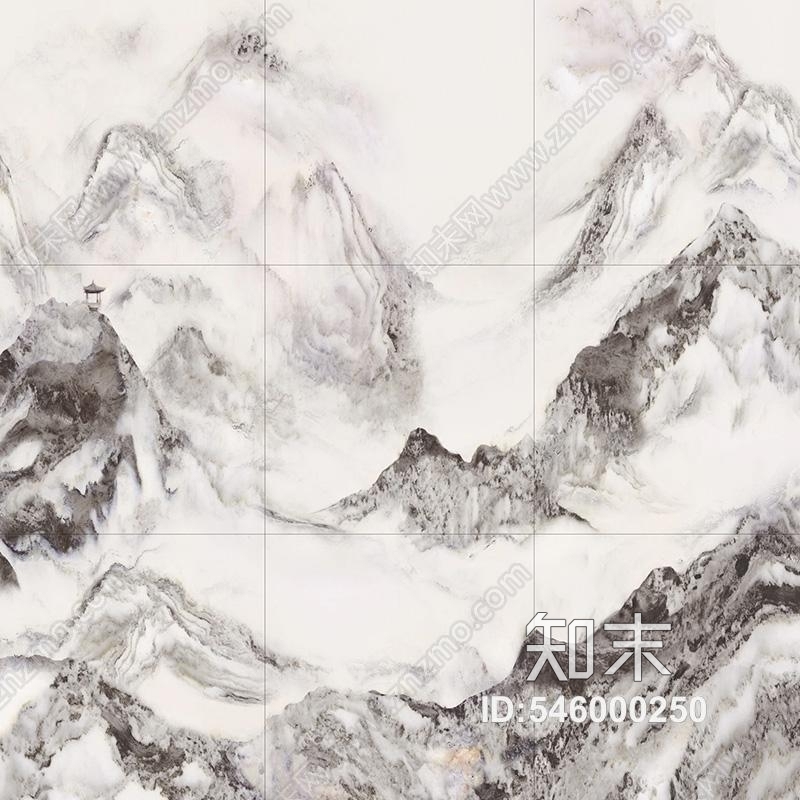 新中式大理石墙面拼花贴图下载【ID:546000250】