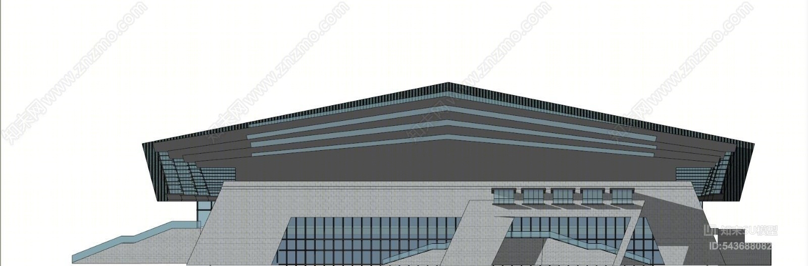 现代体育馆SU模型下载【ID:543688082】