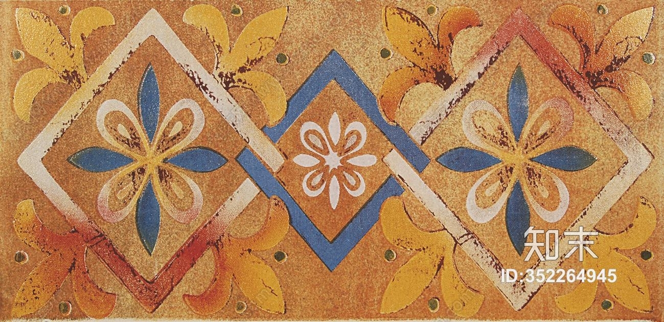 高清仿古砖贴图边带贴图下载【ID:352264945】