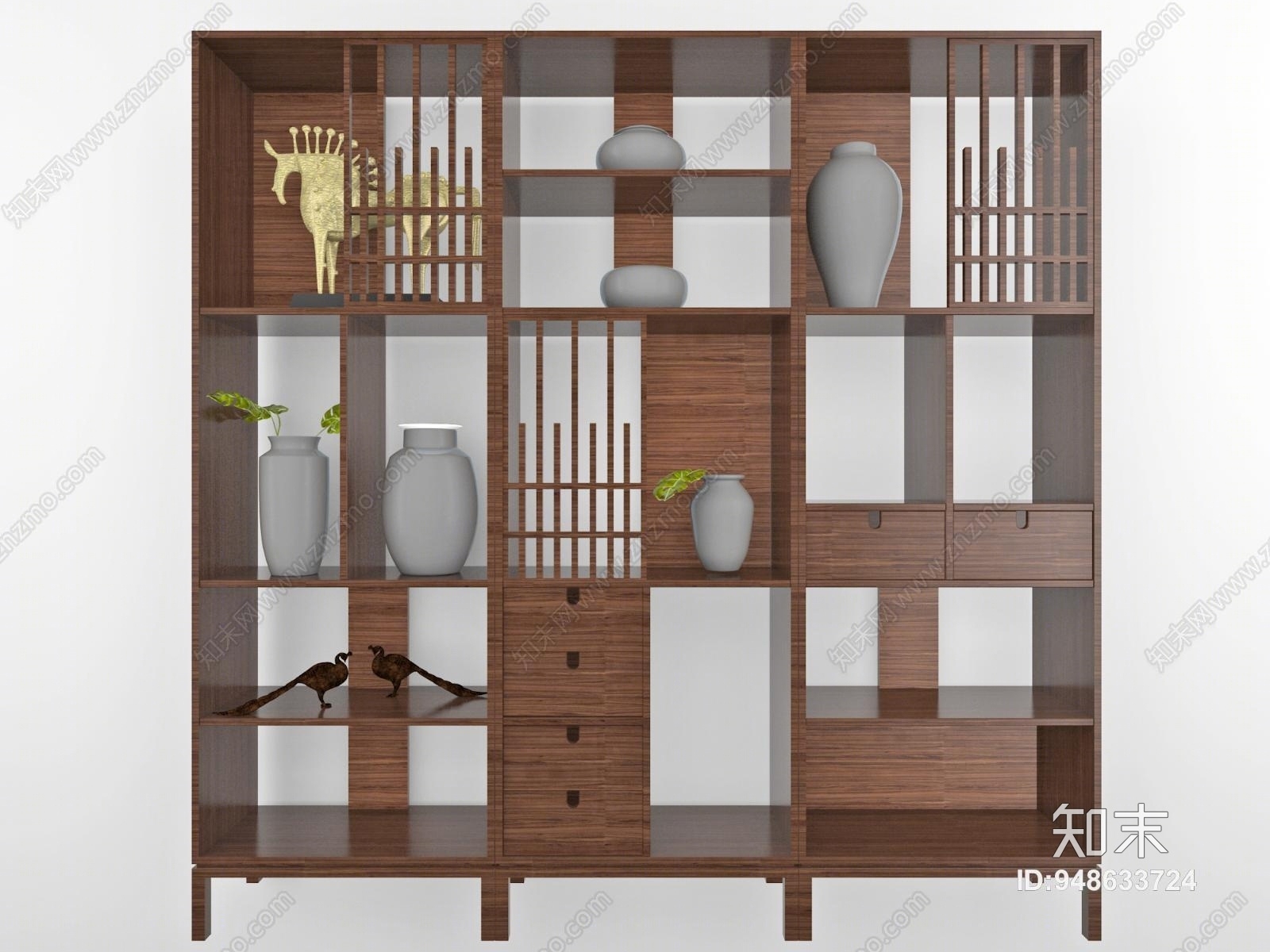 中式家具3D模型下载【ID:948633724】