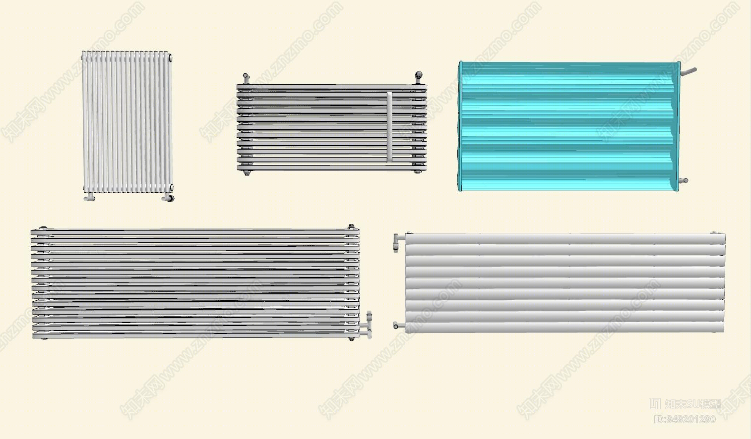 现代风格暖气片SU模型下载【ID:949201290】