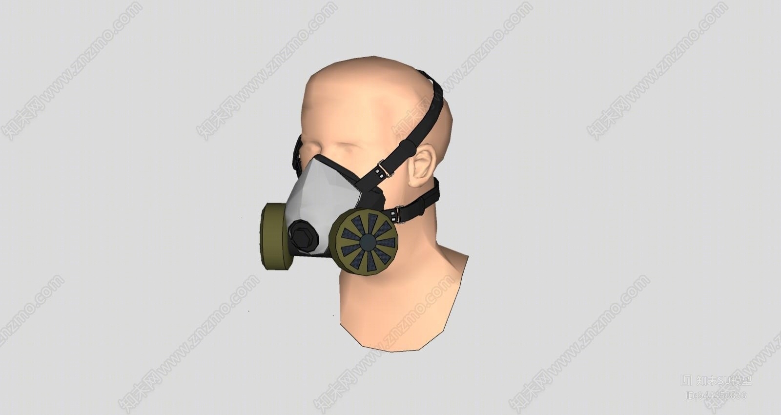 现代防毒面具SU模型下载【ID:944458836】