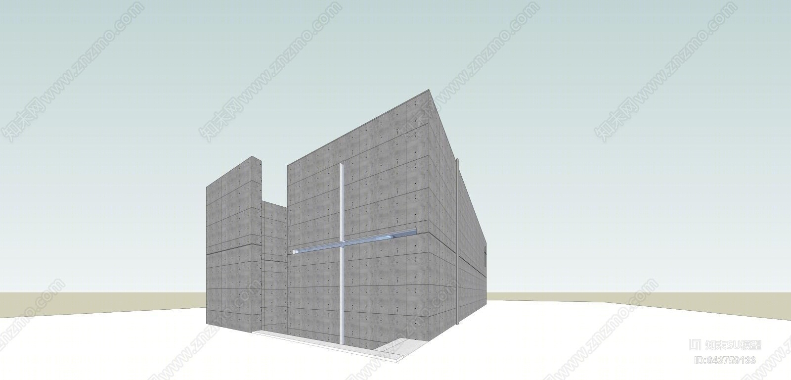 日式教堂SU模型下载【ID:643759133】