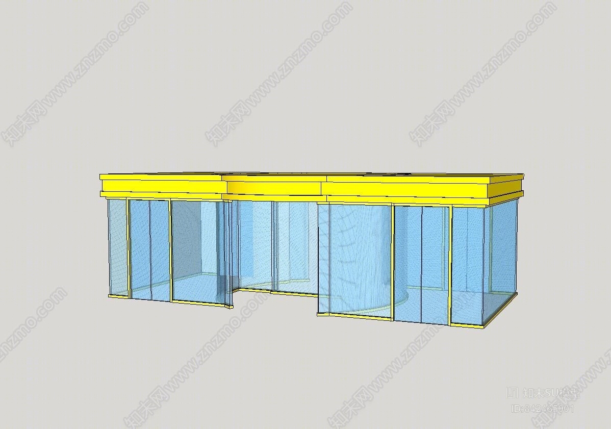 公司大门SU模型下载【ID:842465001】