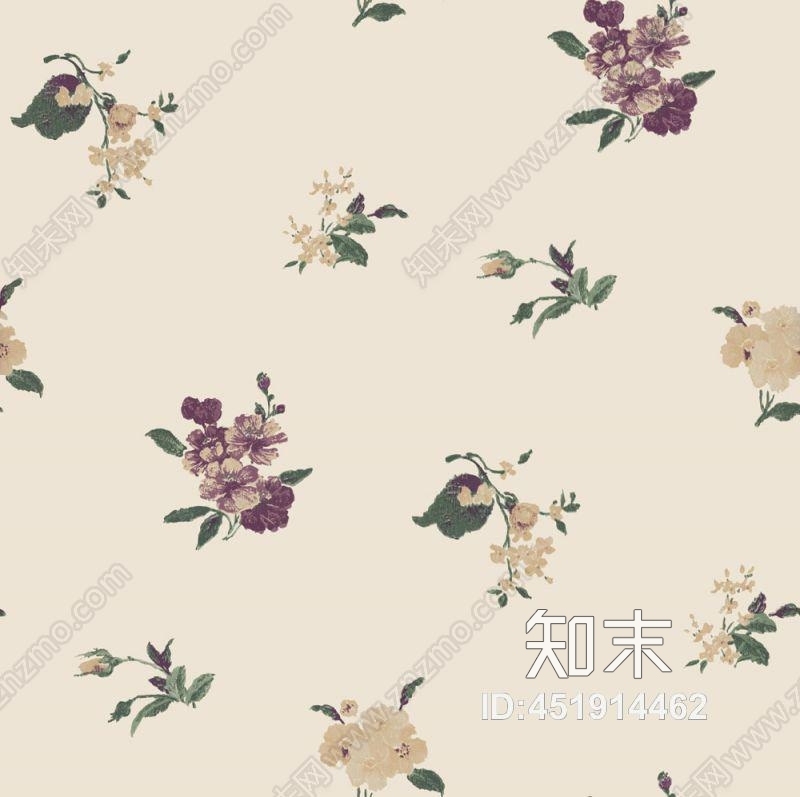 美式乡村田园碎花墙纸贴图下载【ID:451914462】