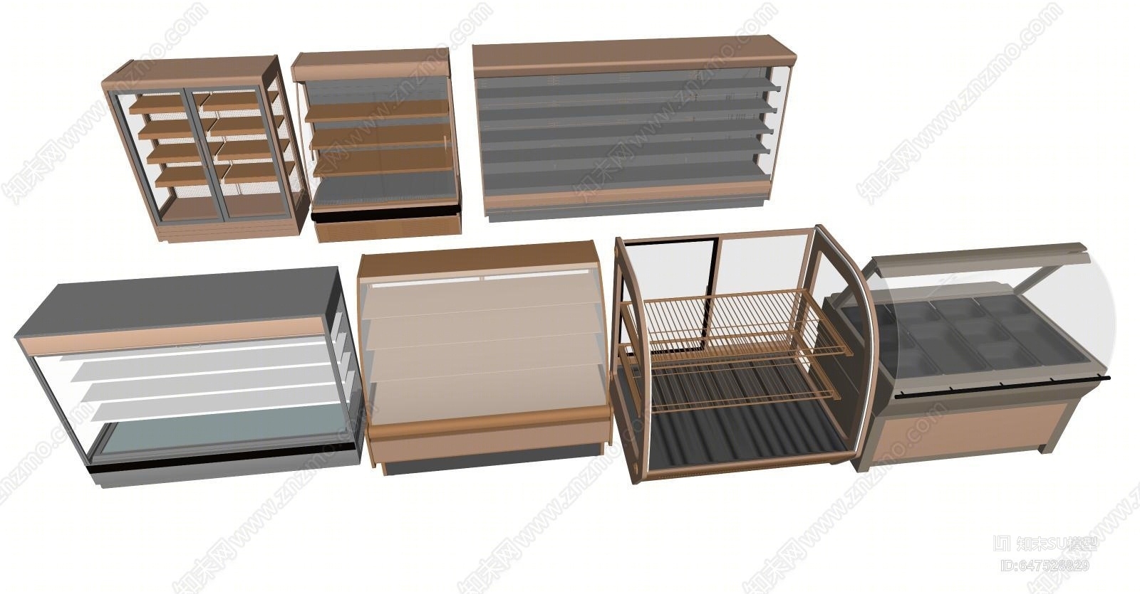 现代保鲜柜SU模型下载【ID:647528829】