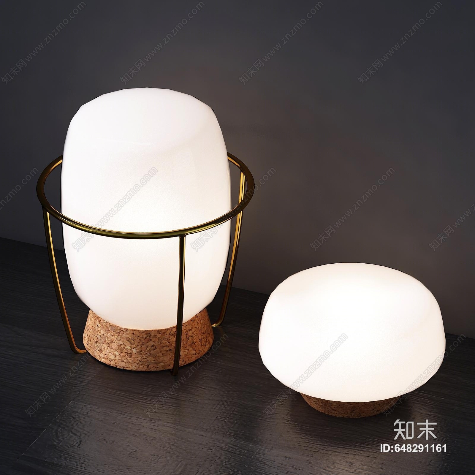 后现代灯泡式台灯3D模型下载【ID:648291161】