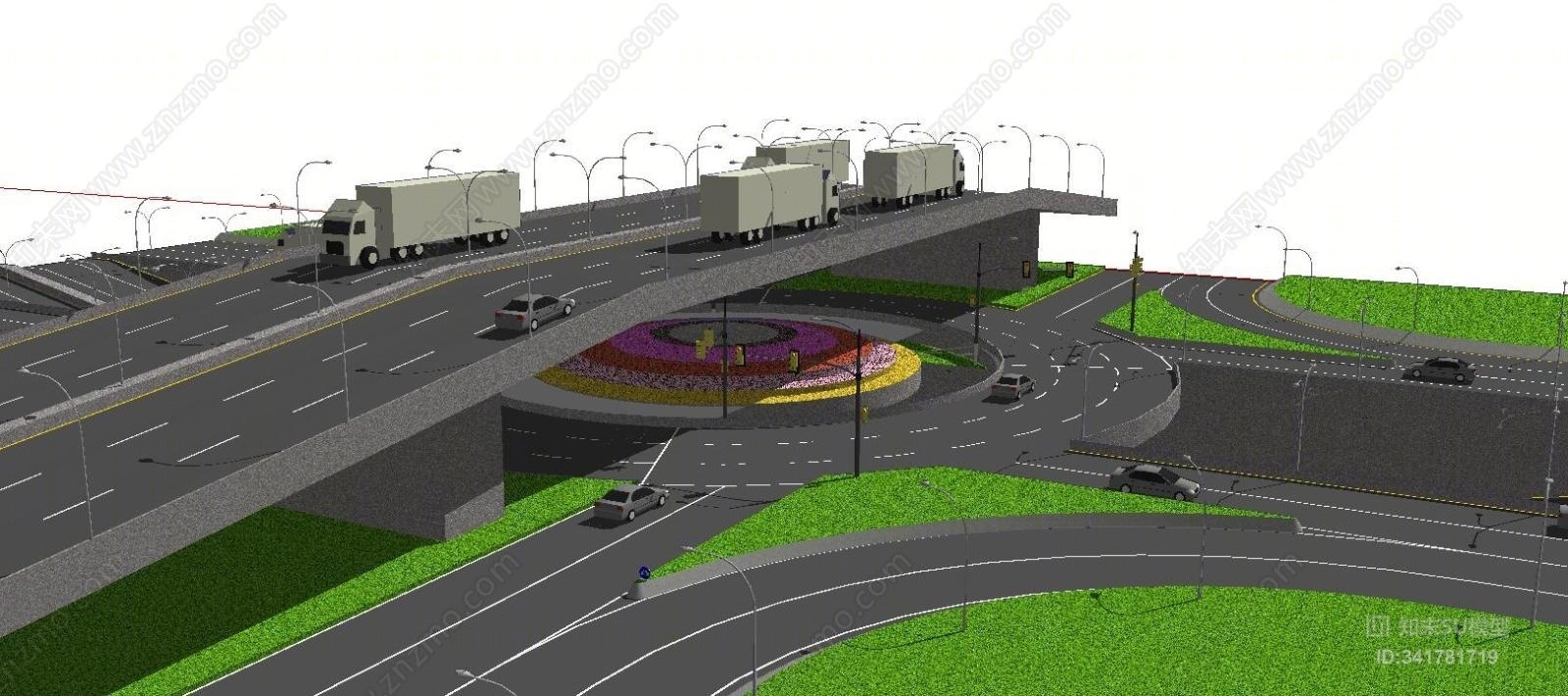 城市高架桥suSU模型下载【ID:341781719】